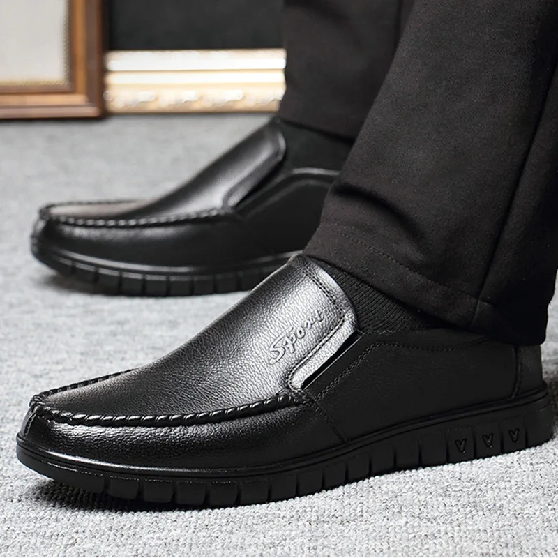 

Лоферы мужские из натуральной кожи, дышащие, на мягкой нескользящей подошве, повседневные, деловые, для весны