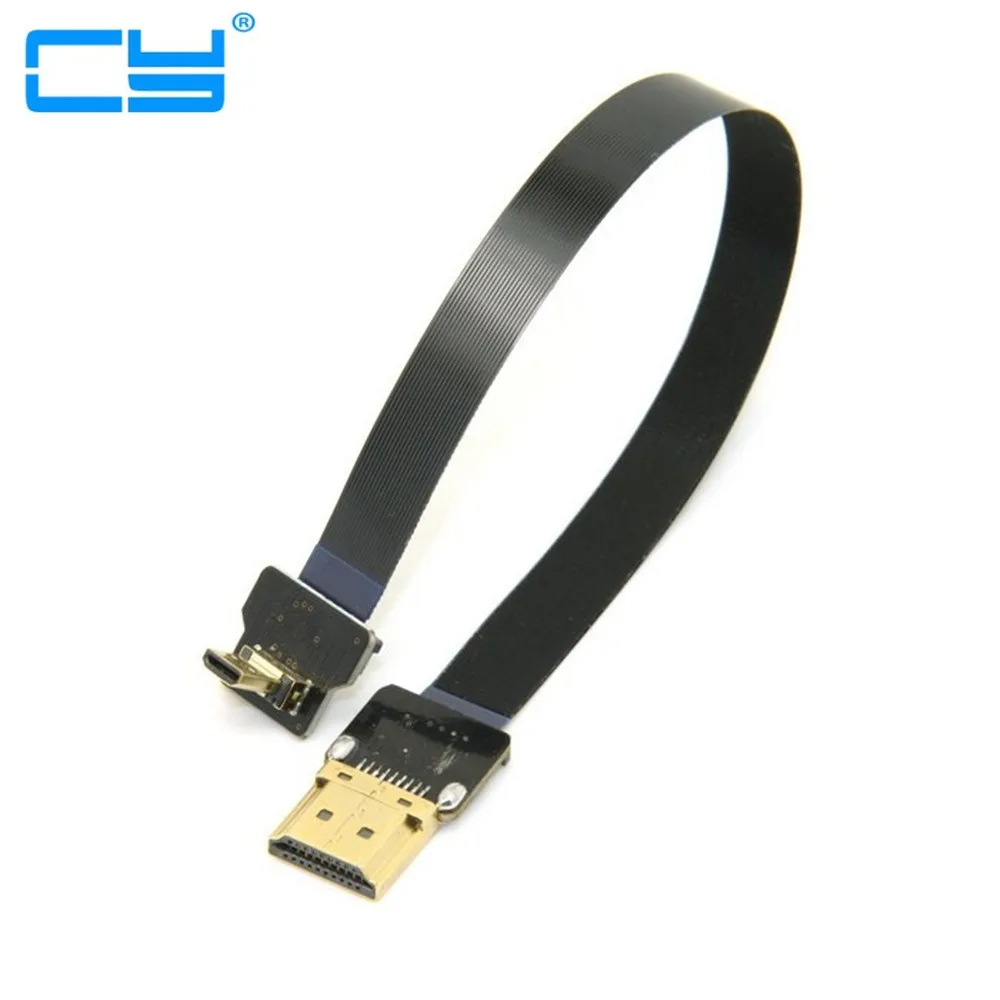 FPV Micro HDMI совместимый для HDTV кабель Плоский FPC 20 см 30 50 pe pes sj4000 sjcam sj5000 gopro hero 4 3 xia|hdmi