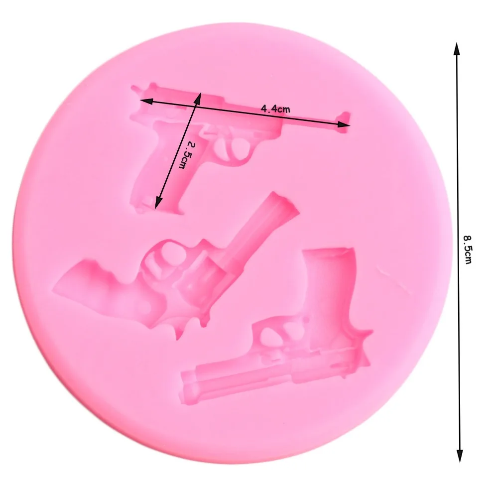 3D детский игрушечный пистолет силиконовая форма кекс сделай сам Topper Fondant формы