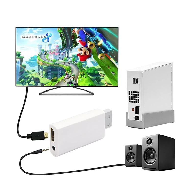Адаптер Wii to HDMI конвертер поддержка FullHD 720P 1080P 3 5 мм аудио Wii2HDMI адаптер для HDTV