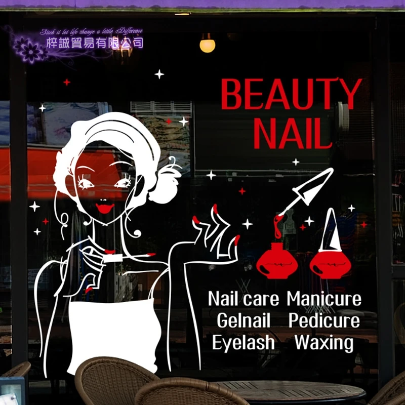 Наклейка для ногтей салонов макияж спа Арт Красота плакаты виниловые настенные