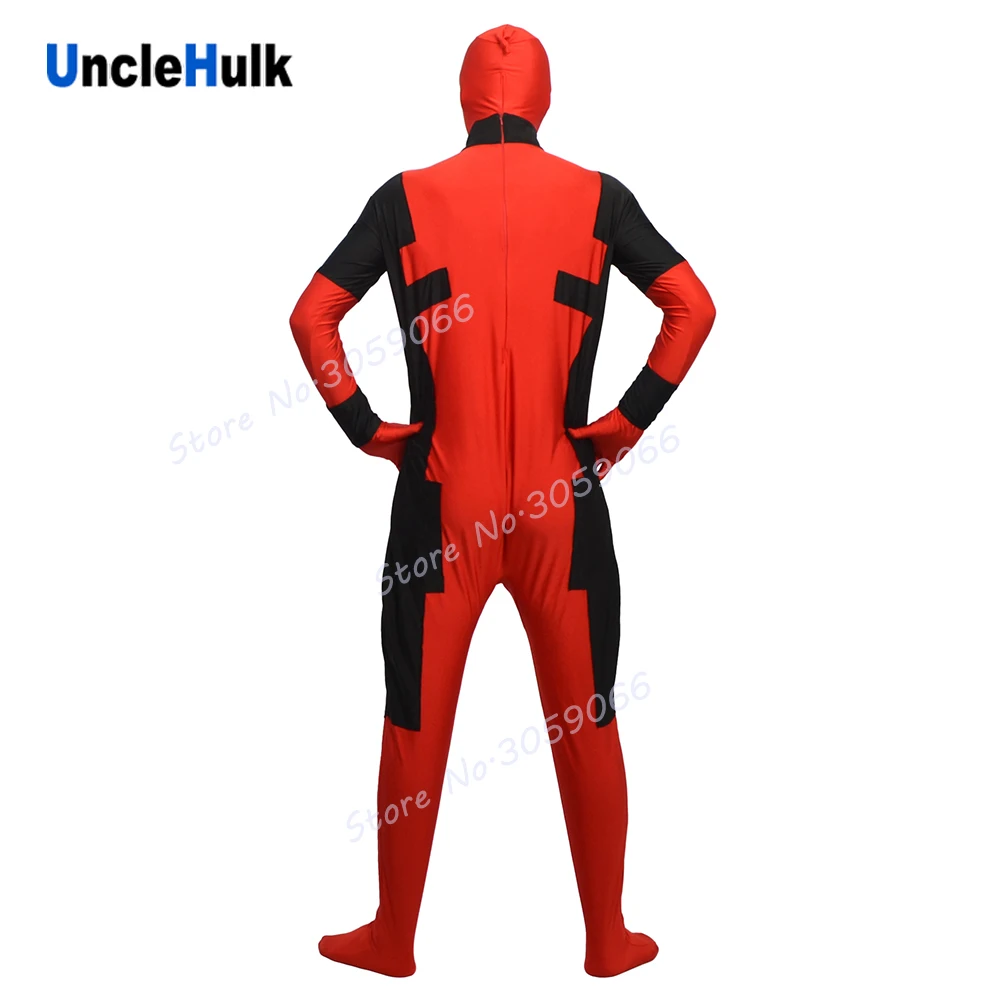 Костюм Zentai из упрощенного спандекса Дэдпула (с резиновыми линзами) | UncleHulk
