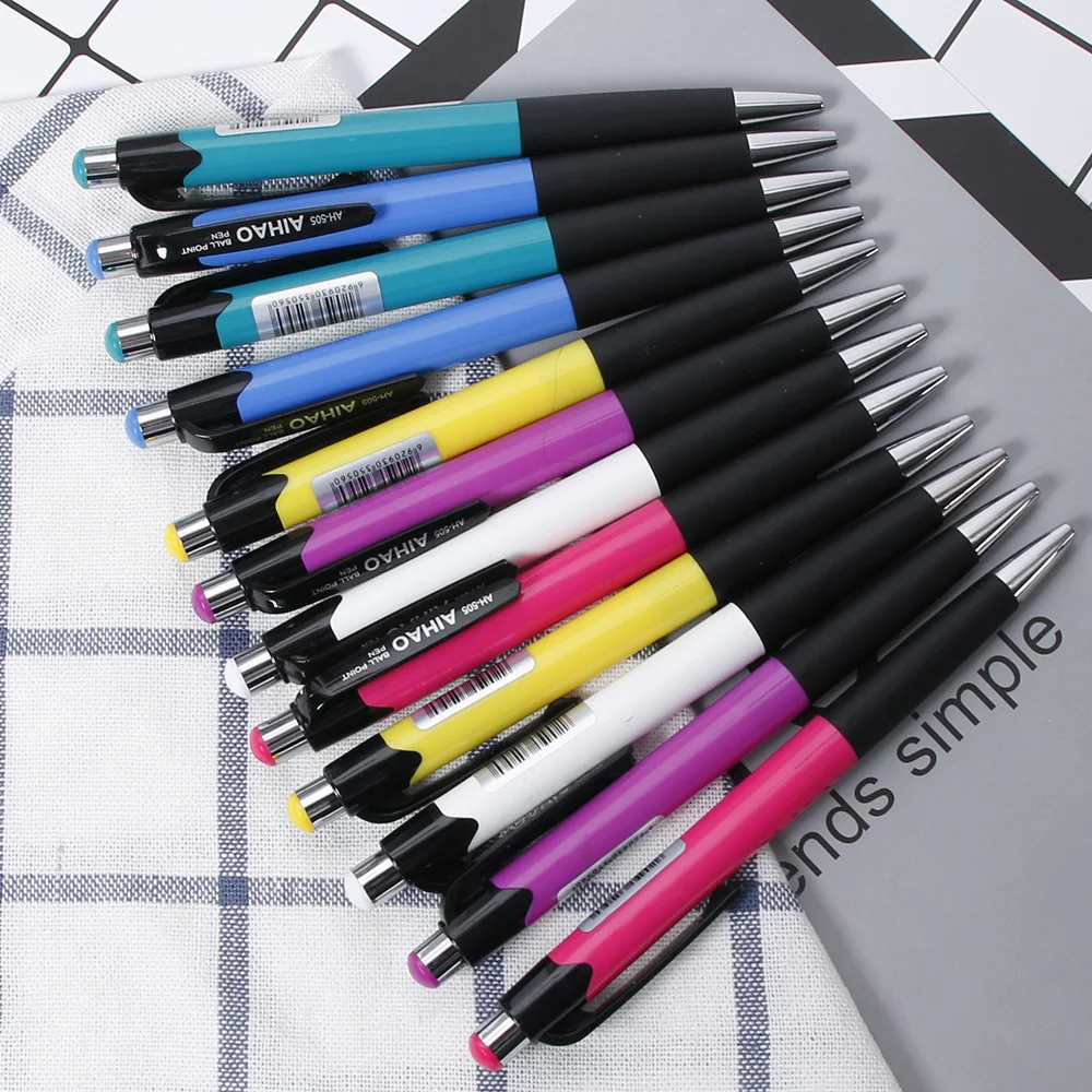 

Wholesale 12pcs/Lot Blue Ink Ballpoint Pen 0.7mm Roller Ball Classic Office Pens Stationery School Supplies Canetas Escolar