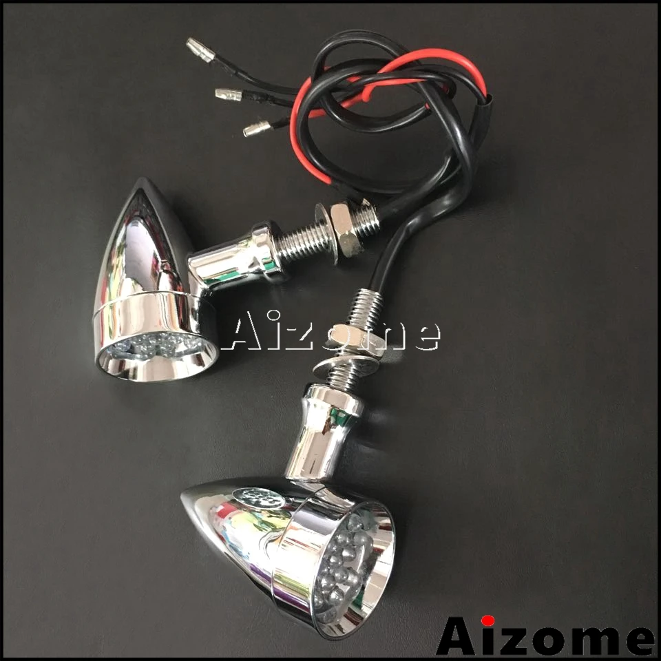 10mm Motorcycle Turn Signals Flash Lamp Blinkers Bullet Indicator Lights For Harley Honda Cafe Racer LED Signal |