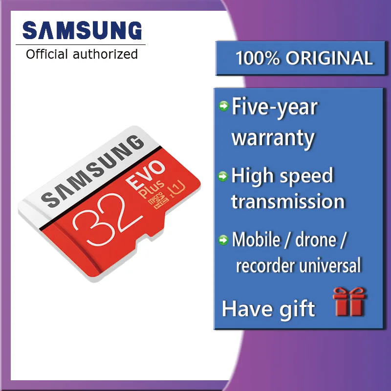 SAMSUNG карта памяти Micro SD 256 ГБ 128 Гб 64 32 оперативной 16 встроенной EVO Plus карты слот для