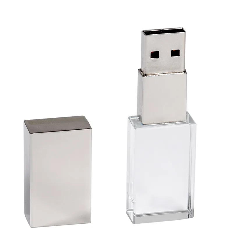 silver JASTER USB 2,0 изготовленный на заказ логотип кристалл памяти флэш-накопитель с подарочной коробкой 4 ГБ 8 ГБ 16 ГБ 32 ГБ 64 ГБ свадебные подарки(10 шт., Пользовательский логотип - Цвет: silver