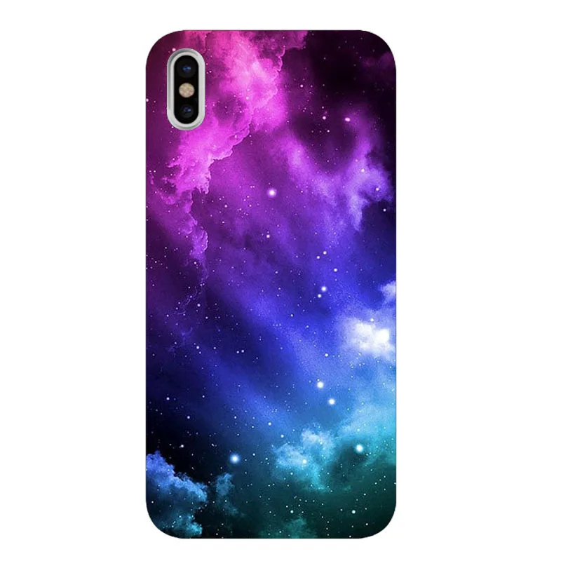 Interstellar фиолетовый Космическая Звезда окрашенный телефон Мягкий чехол для iPhone 8 7 6