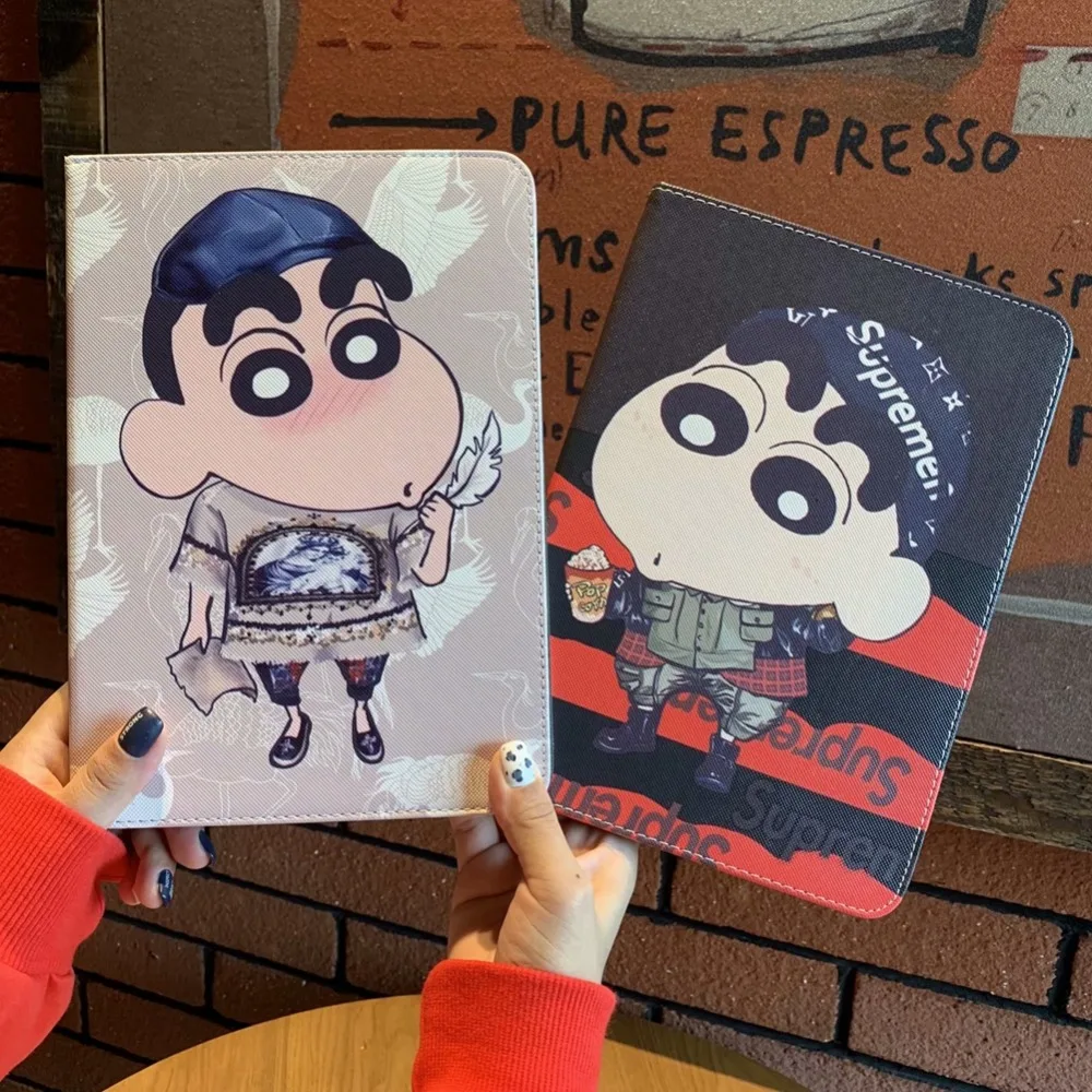 Для iPad mini 1/2/3 чехол Высокое качество мультяшный рисунок карандаш Shinchan флип с подставкой для защитный