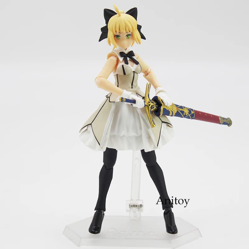 Fate Grand Order Figma EX-038 Saber Lily Altria Pendragon ПВХ фигурка Коллекционная модель игрушки 14,5 см