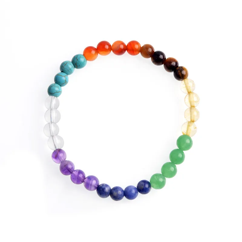 chakra bracelet natural stone with turquoises red onyx tiger eye Citrines aventurine lapis lazuli amethysts crystal bracelets | Украшения и