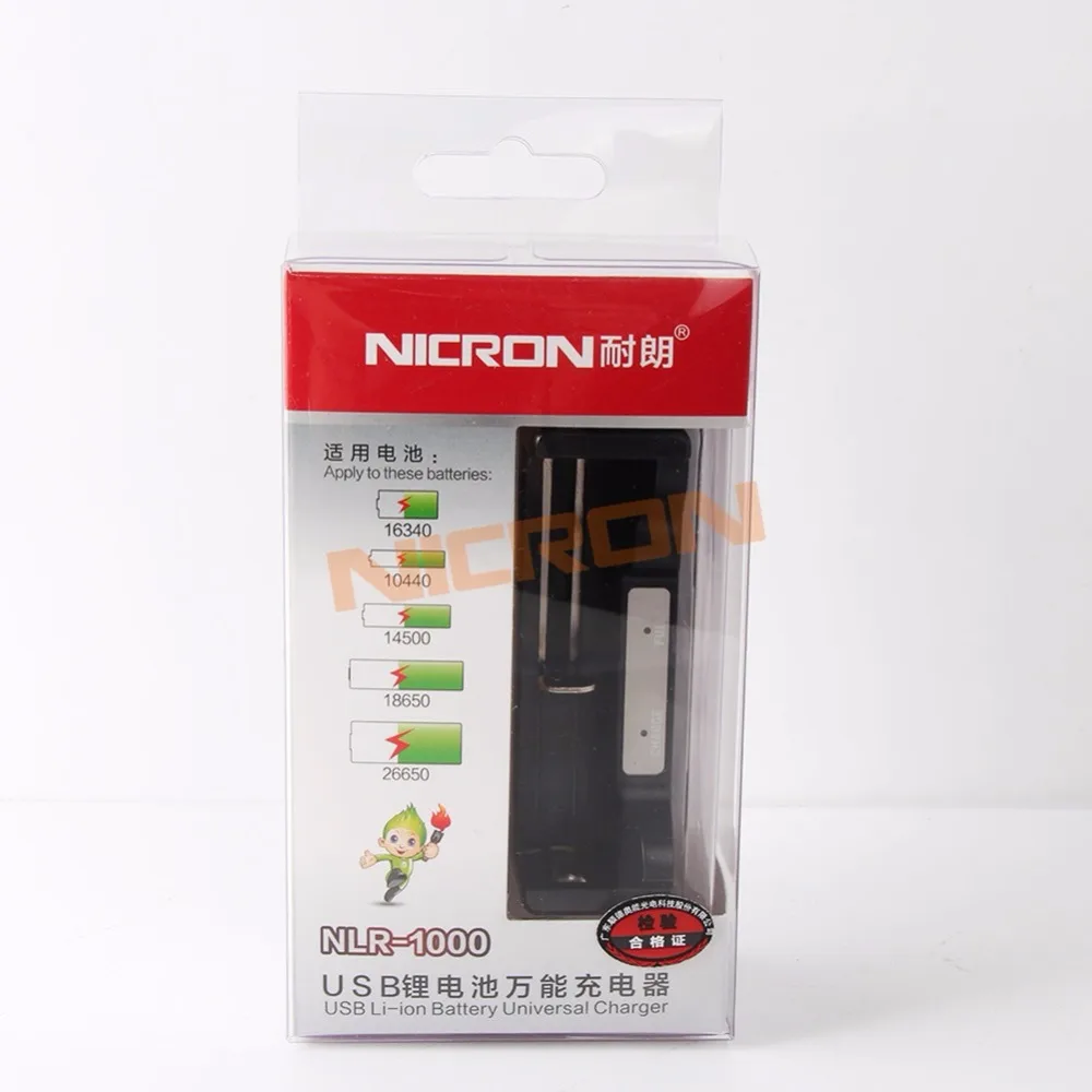 NICRON USB литий ионное аккумуляторное зарядное устройство универсальное 5 V 1A