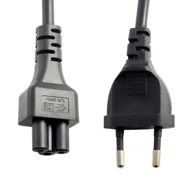 Европейский 2 контактный штекер к адаптеру IEC 320 C5 кабель для блока питания