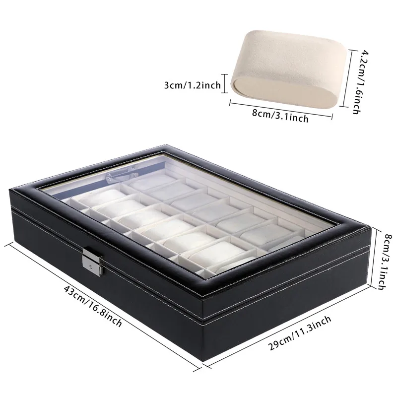 Часы Fanala Box 10/20/24 Сетка PU кожаный держатель для наручных часов Caja Reloj органайзер
