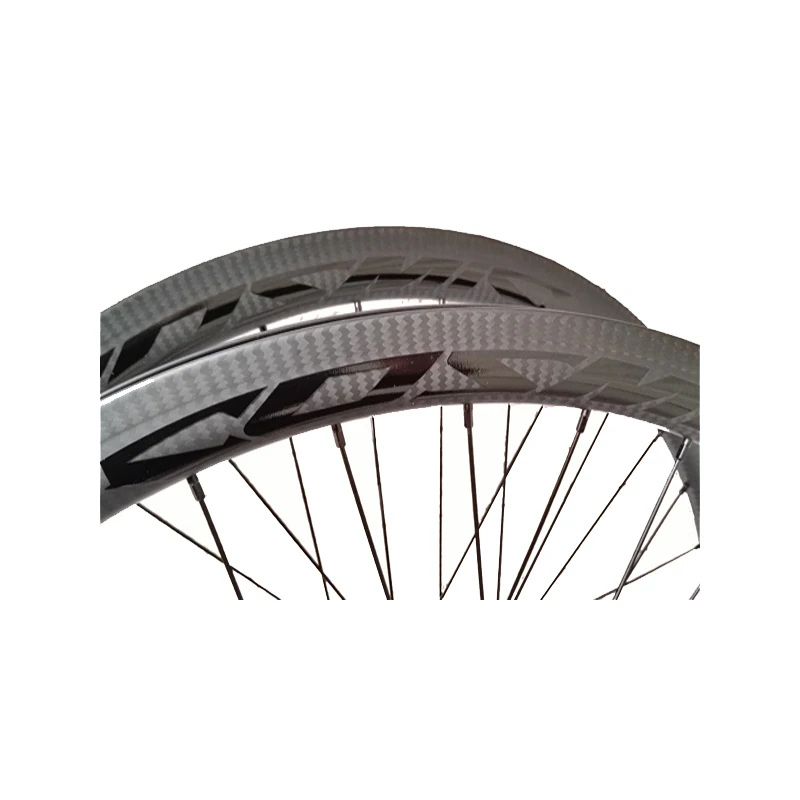 Дешевая цена 700c 38 мм 50 углеродные колеса для шоссейного велосипеда 3k twill weave