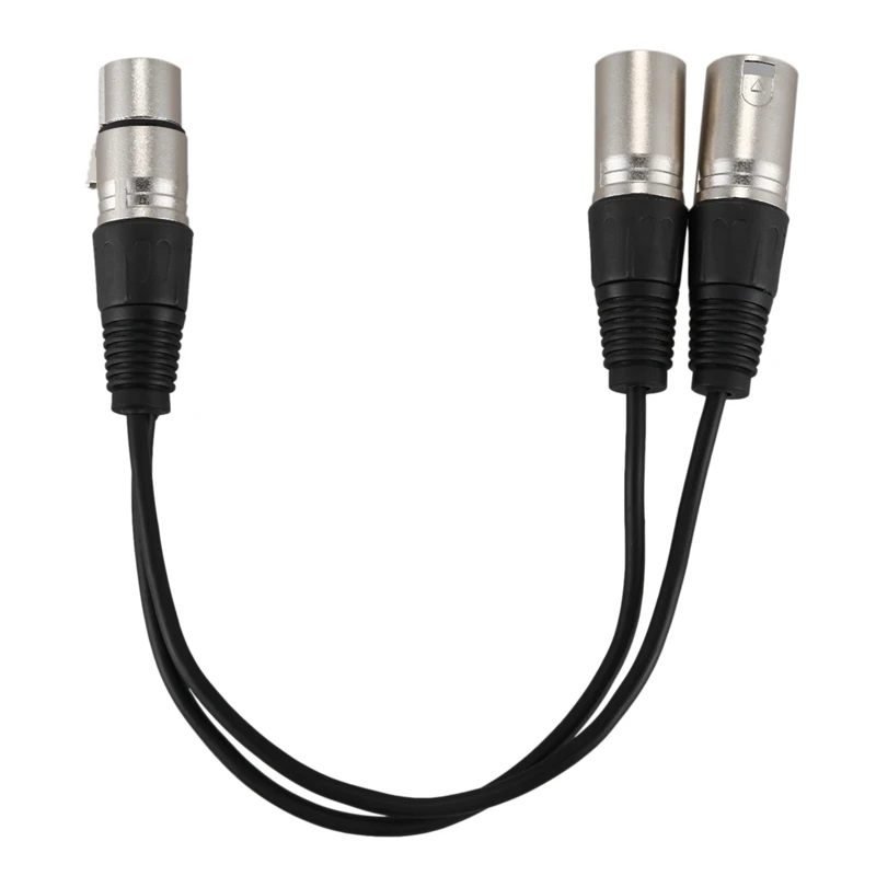 Новый 3pin XLR гнездовой разъем для двойной 2 Штекерный Y сплиттер кабель адаптер 1