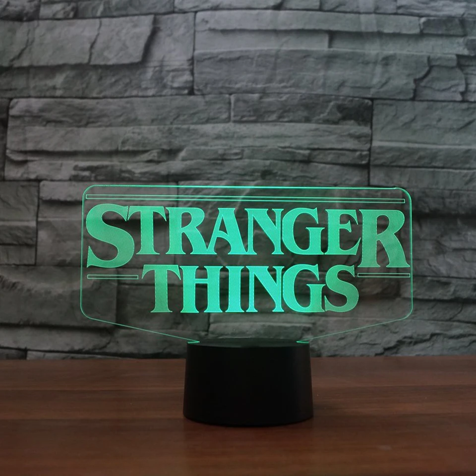7 цветов меняющая цвет 3D акриловая светодиодная светящаяся настольная лампа в
