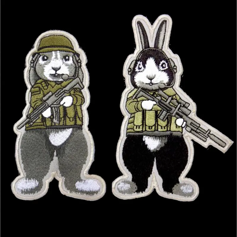 3D тактический военный медарикат и кролик с вышивкой моральный значок переводная
