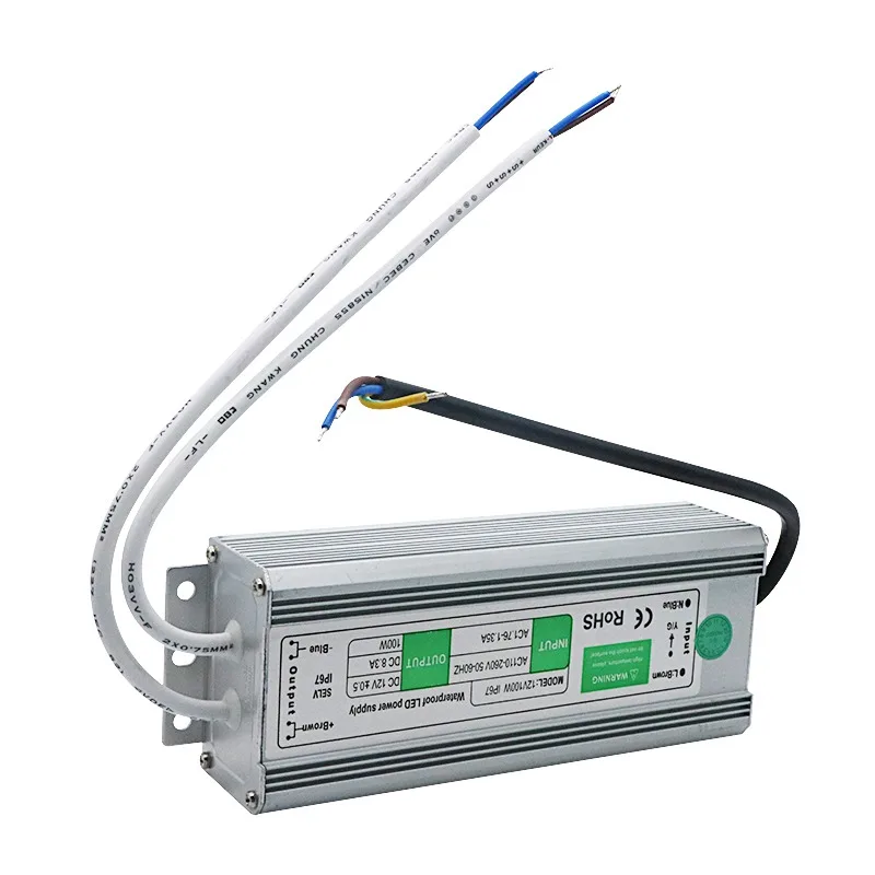 SZYOUMY 12 V 100 W IP67 Водонепроницаемый Электронный Светодиодный драйвер Трансформатор Питание для 3528 5050 Светодиодный свет полосы Алюминий из алюминиевого сплава