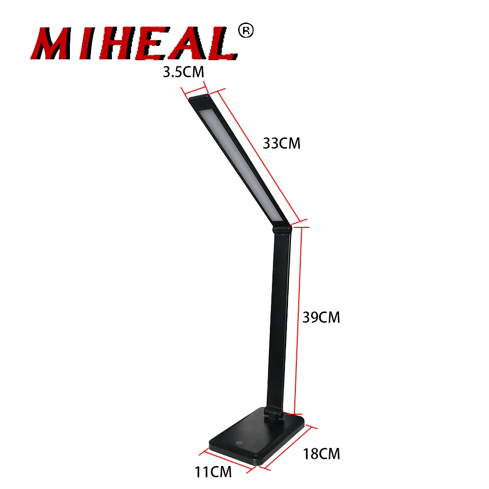 Светодиодный настольный настольная лампа USB/Беспроводное зарядное устройство