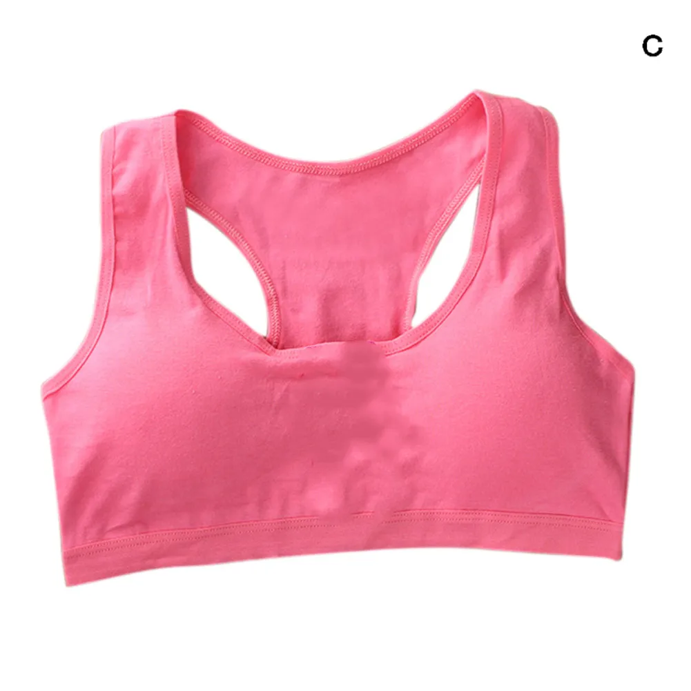 Watermelon Red C Новинка года; бюстгальтер для девочек; однотонное дышащее хлопковое нижнее белье для девочек; 998 - Цвет: Watermelon Red C