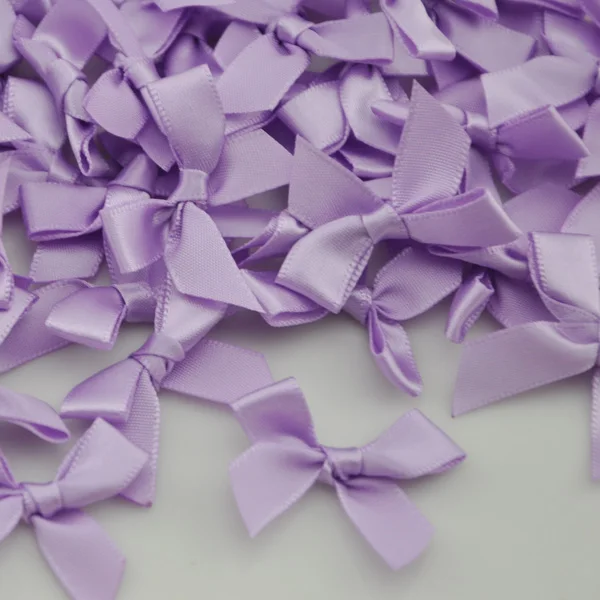 Purple 100 шт много цветов, бант из ленты, с аппликацией в виде ремесло DIY Швейные Ремесло комплекты Upick A230 - Цвет: Purple