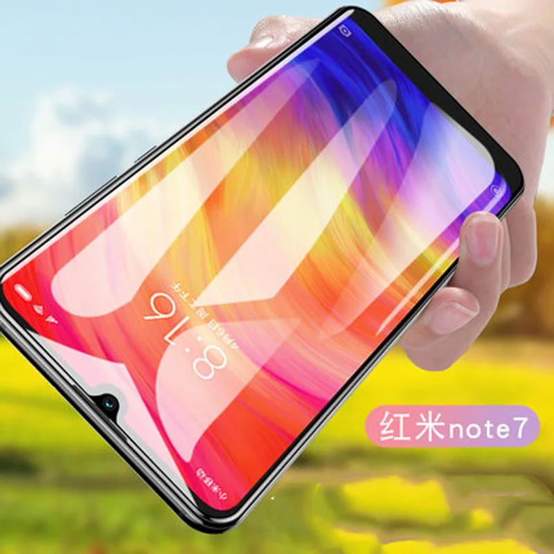 9D закаленное стекло Xiaomi Redmi Note 7 Pro 7Pro 9 H защита от синего света полное покрытие