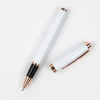 luxury metal gray ballpoint pen rollerball rose gold clip stylo popular office writing stationery high quality pen
