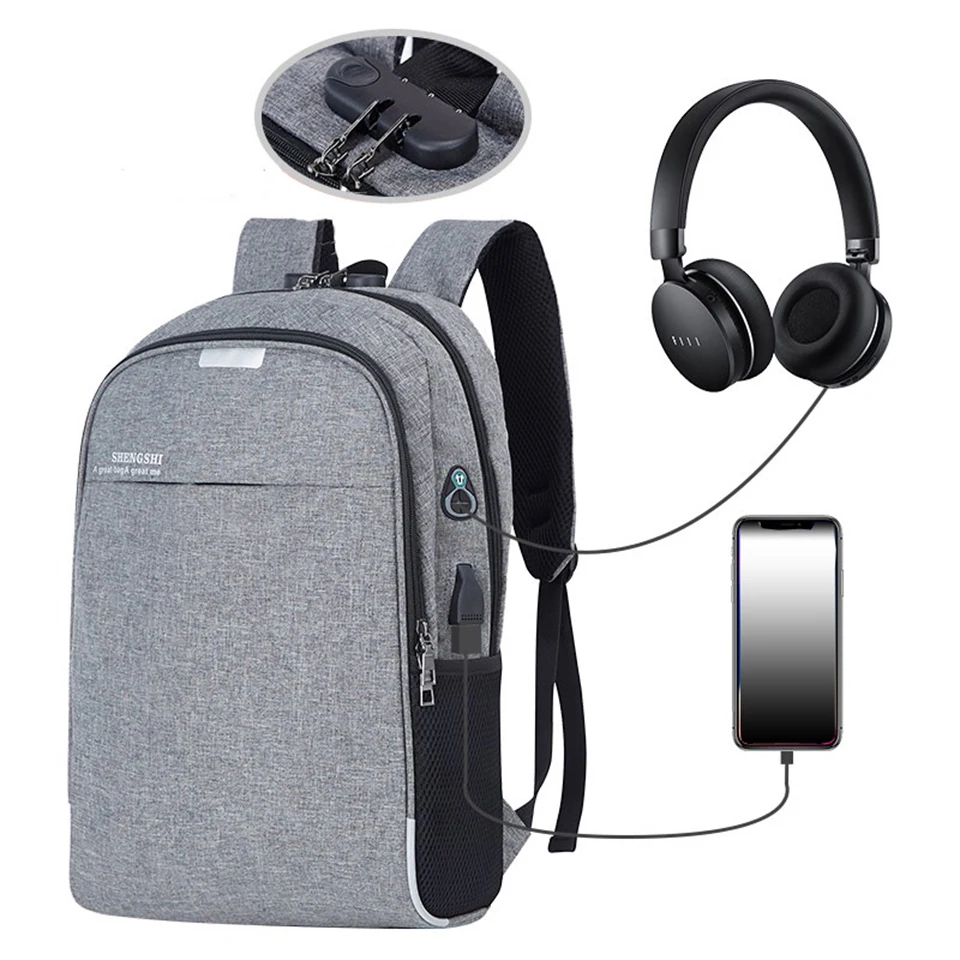 Школьный рюкзак для подростков студенческий с защитой от кражи сумки ноутбука