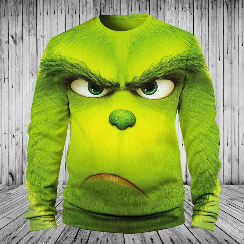 Grinch 3D Толстовка|Мужские толстовки и свитшоты| |