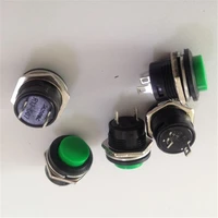 5pcs yt110 3a250vac 16 mm green automatic reset button switch button switch no lock switch r13 507