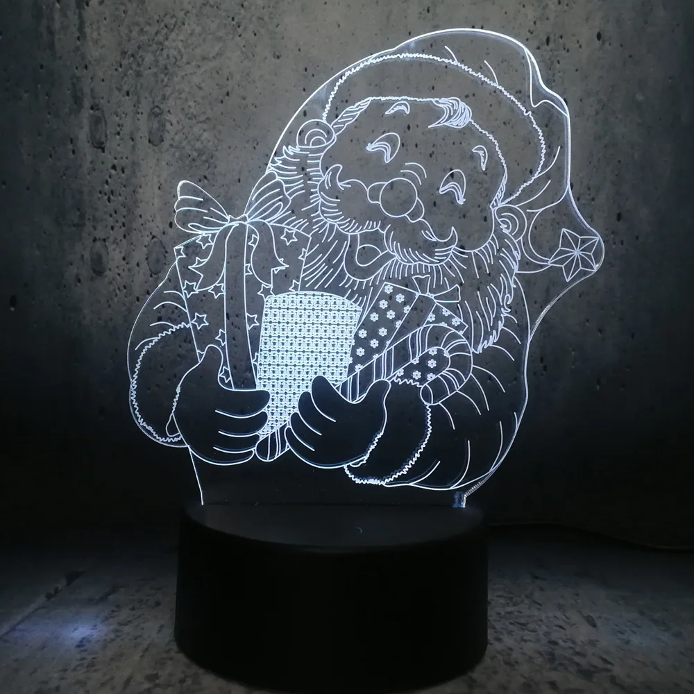 3D лампа Светодиодная ночник Luminaria выставка освещение дисплей домашний Декор