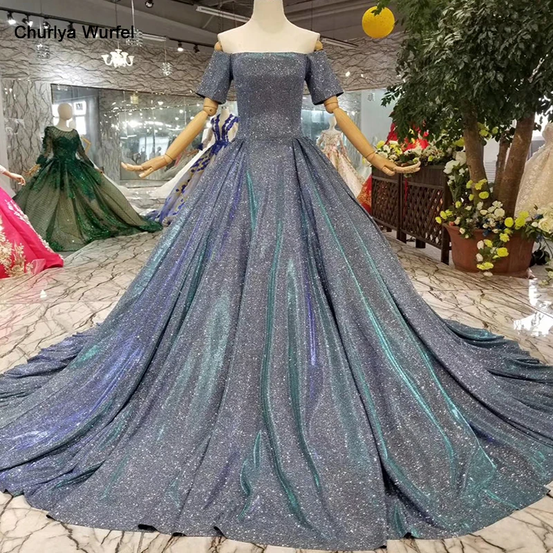 LSS502 халат de soiree ТРАПЕЦИЕВИДНОЕ светоотражающее вечернее платье 2019 серое