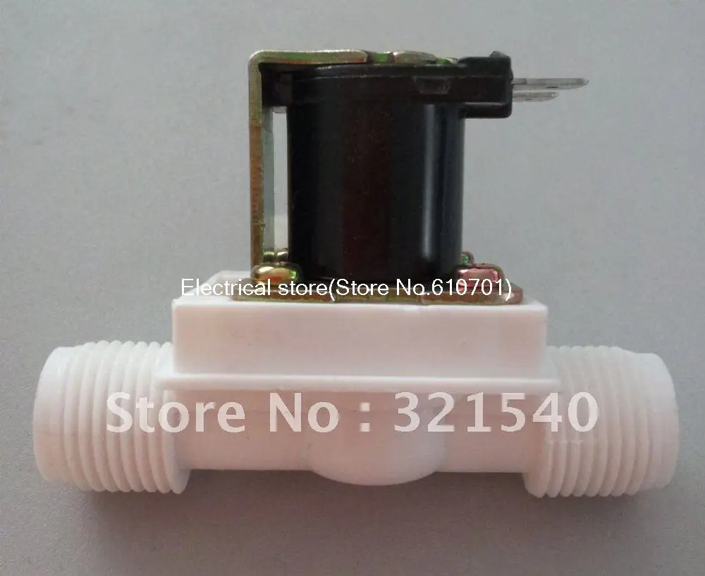 1/2 &quotBSP нейлоновый Пластиковый Солнечный электромагнитный клапан 12VDC 24VDC 220VAC
