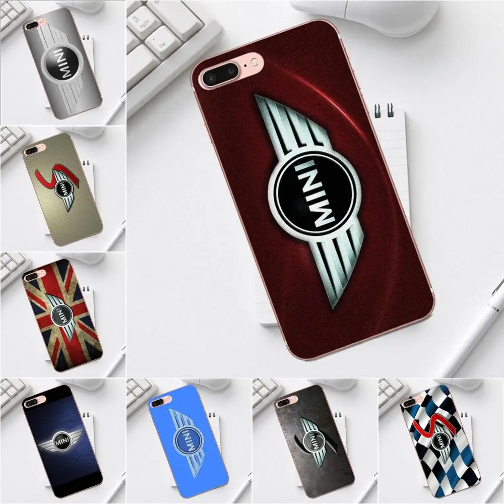 Мини Купер автомобиль логотип гонки для Galaxy Alpha Core Prime Note 4 5 8 S3 S4 S5 S6 S7 S8 S9 Mini edge Plus