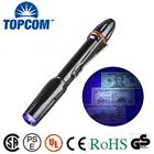 TopCom карман ручка свет 365nm 3 W привело ультрафиолетовая лампа УФ черный свет факела ручка фонарик