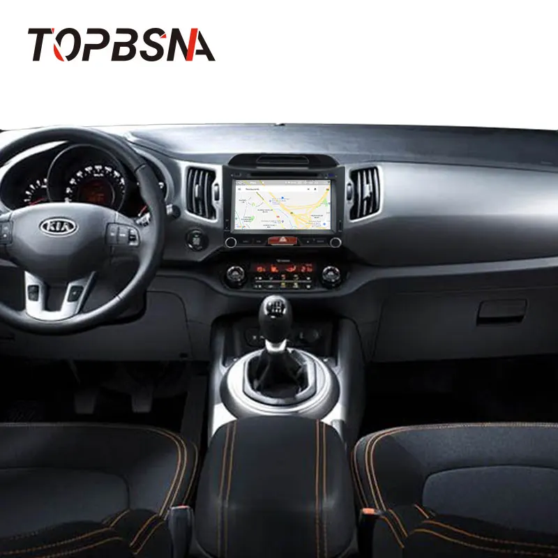 Автомобильный DVD плеер TOPBSNA Android 10 для KIA SPORTAGE 2010 2015 GPS навигация 2 Din автомобильное