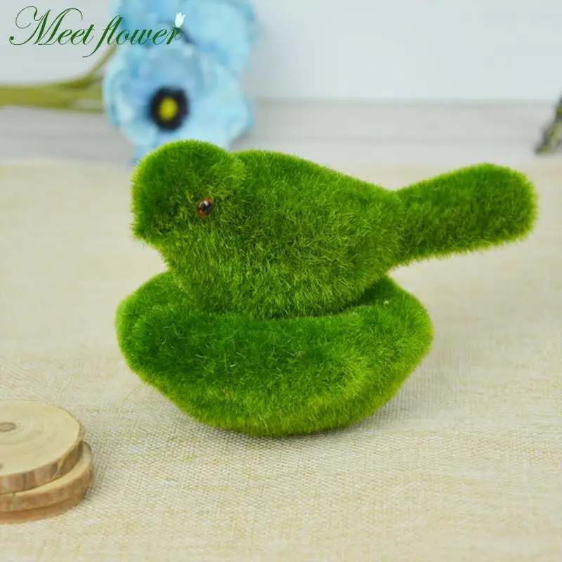 Искусственный мох птица с гнездом набор имитация лишайник животное Tufting цветок