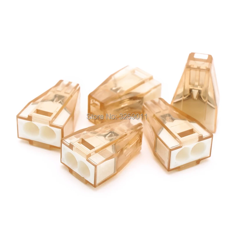 100 шт. светодиодные электрические обжимные соединители для освещения 2-проводные