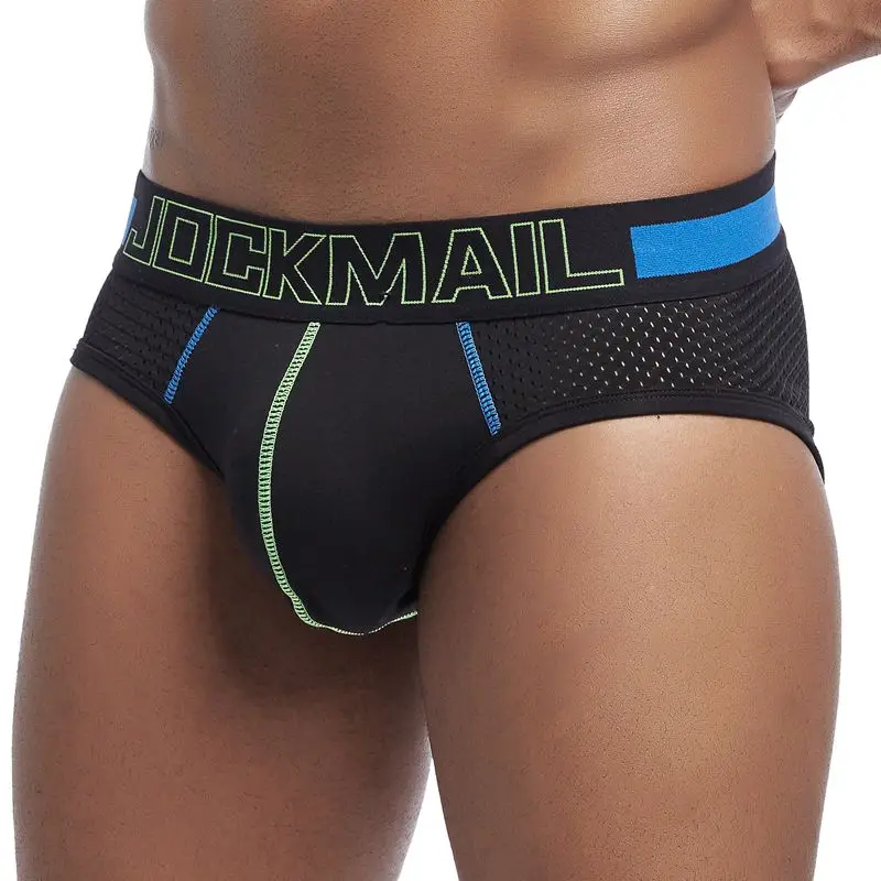 JOCKMAIL Брендовое сексуальное дышащее Мужское нижнее белье из сетчатой ткани трусы