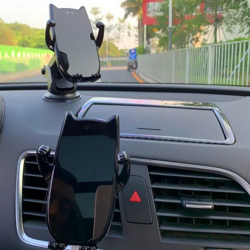 Автоматическое зажимное беспроводное автомобильное зарядное устройство Qi с