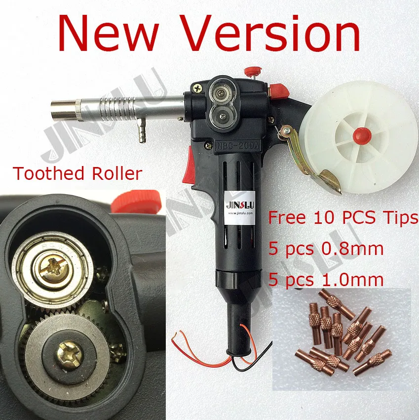 

NEW Nylon Body Toothed Roller Free Parts MIG Spool Gun Push Pull Feeder Aluminum Steel Welding Torch without Cable