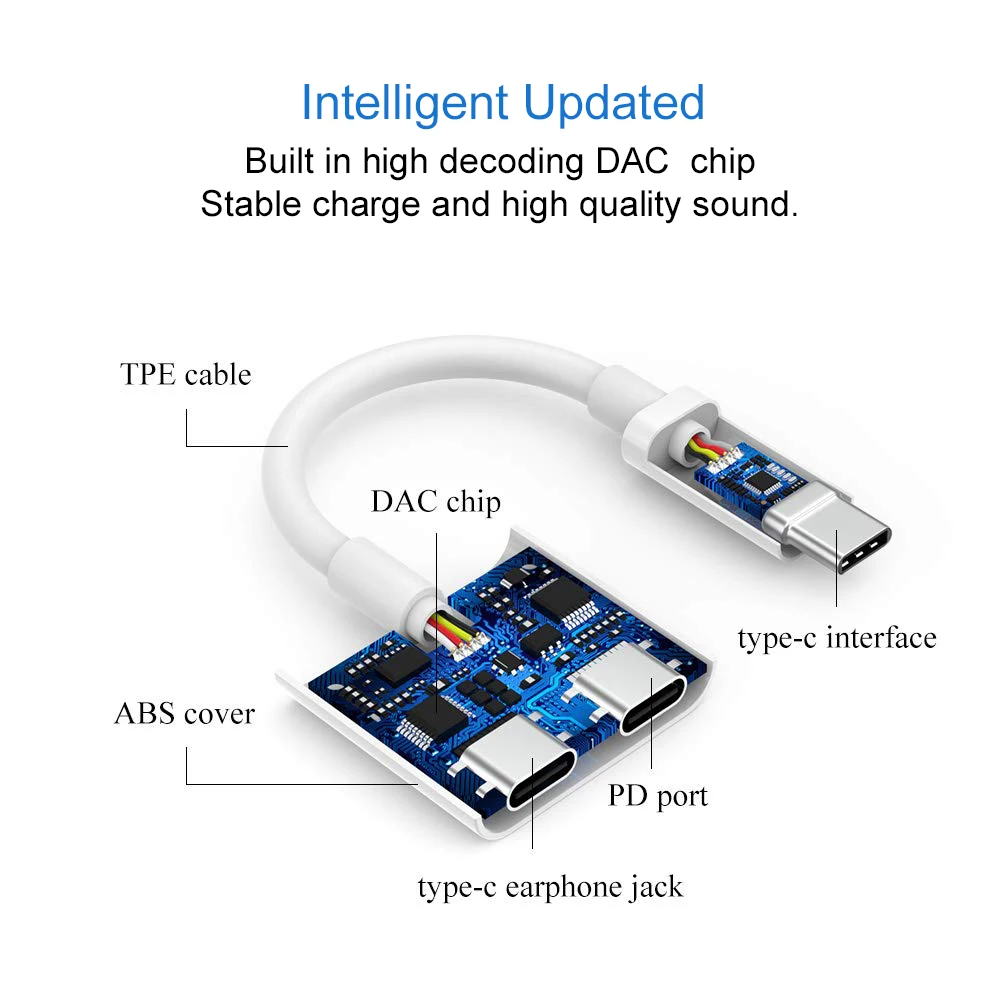 Ascromy Dual USB C сплиттер адаптер аудио Зарядное устройство для наушников huawei P20 Pro Xiaomi