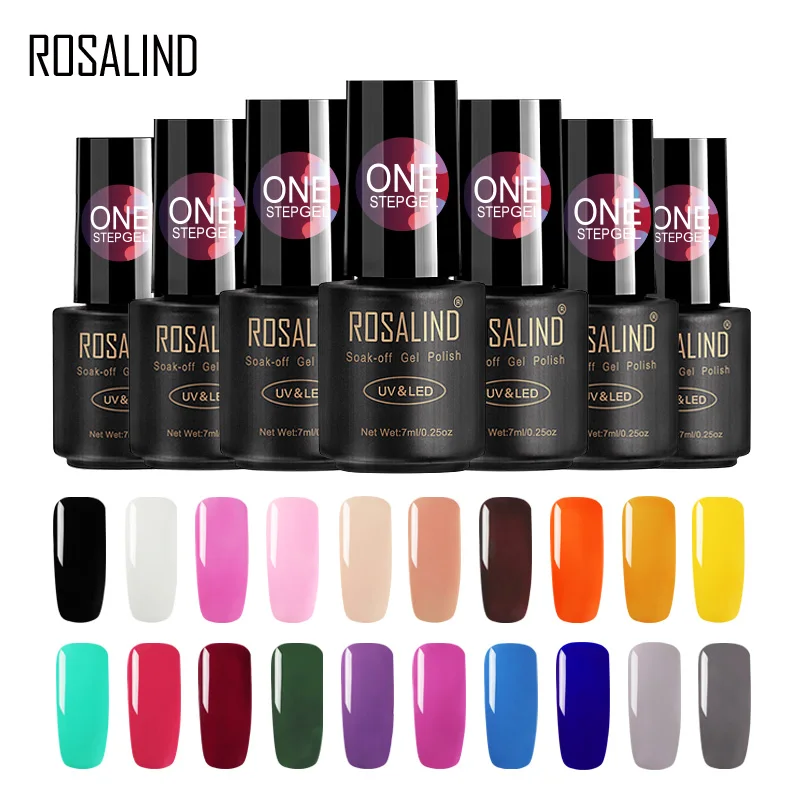 ROSALIND 7 мл Гель-лак для ногтей Цвет один шаг лак Полупостоянный маникюра праймер