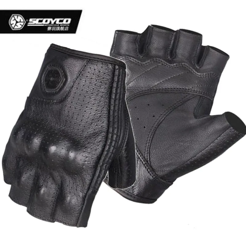 Улучшенная версия перчатки для езды на мотоцикле с полупальцами SCOYCO MC43A мужские
