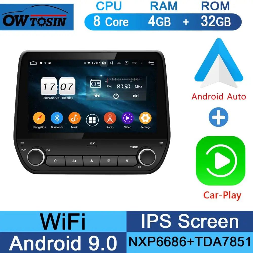 32G CarPlay Android " ips Android 9,0 Восьмиядерный 4 Гб ОЗУ+ 64 Гб ПЗУ автомобильный dvd-плеер мультимедиа для Ford EcoSport Fiesta радио gps Parrot BT - Цвет: 32G CarPlay Android