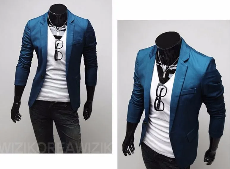 3XL мужские новые зимние Корейский Тонкий вскользь цельный костюм Европейской и Американской моды мужские 8-цветной один кнопка пиджак Тонкий