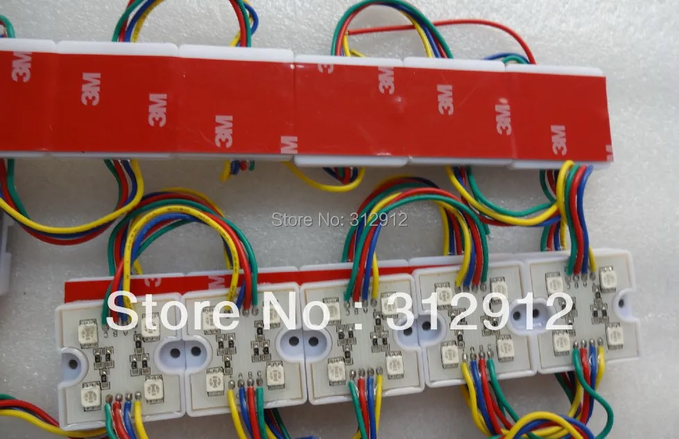 20 шт./подставка 5050 SMD светодиодный модуль rgb 12 в пост. Тока с пластиковым