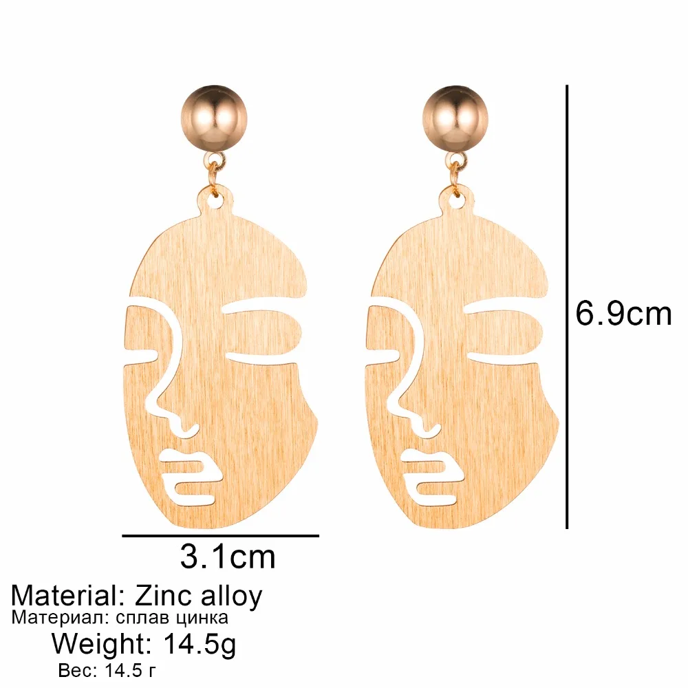 FAMSHIN модные висячие серьги в стиле панк из нержавеющей стали для женщин хип хоп