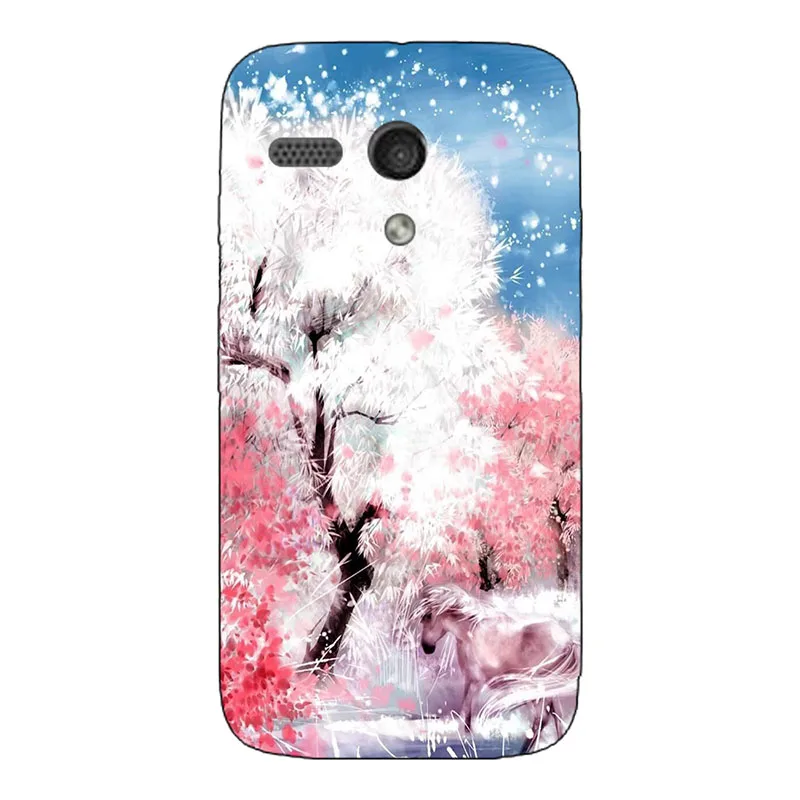 ТПУ чехол для Motorola Moto G XT1028 XT1032 XT1031 окрашенный чехол для Moto G задний Чехол для телефона s мультяшный медведь Сова оболочка мягкий силиконовый