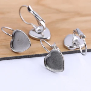 Onwear 10 шт., основа для кабошона для серег 10 мм, основа для серег из нержавеющей стали с французским рычагом